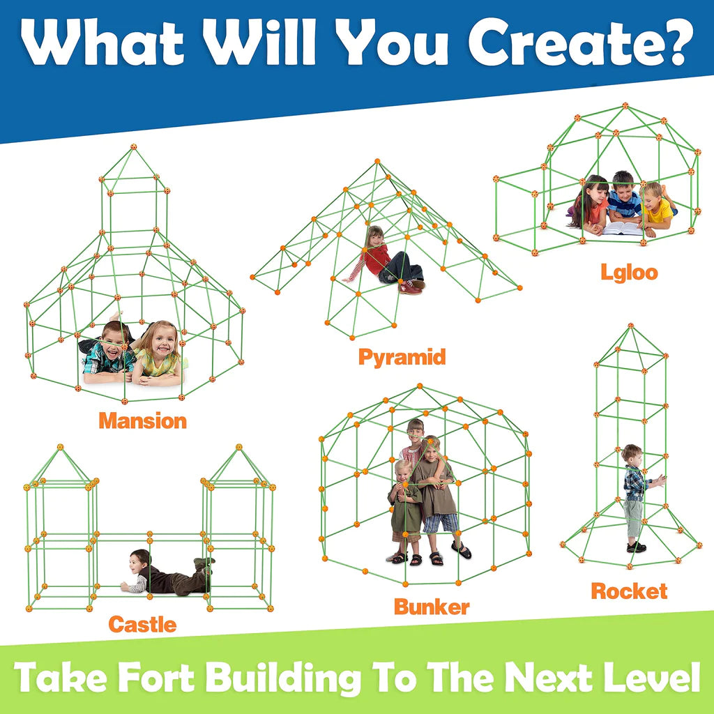 DIY Fort Construction Kit (85 Pieces)